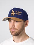 Бейсболка MITCHELL NESS арт. HP16222-LADBLUE Los Angeles Dodgers MLB (синий / бежевый)